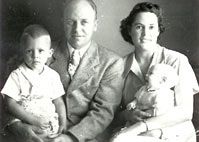 Rev. Edward Arensen and his wife Esther with their two young children